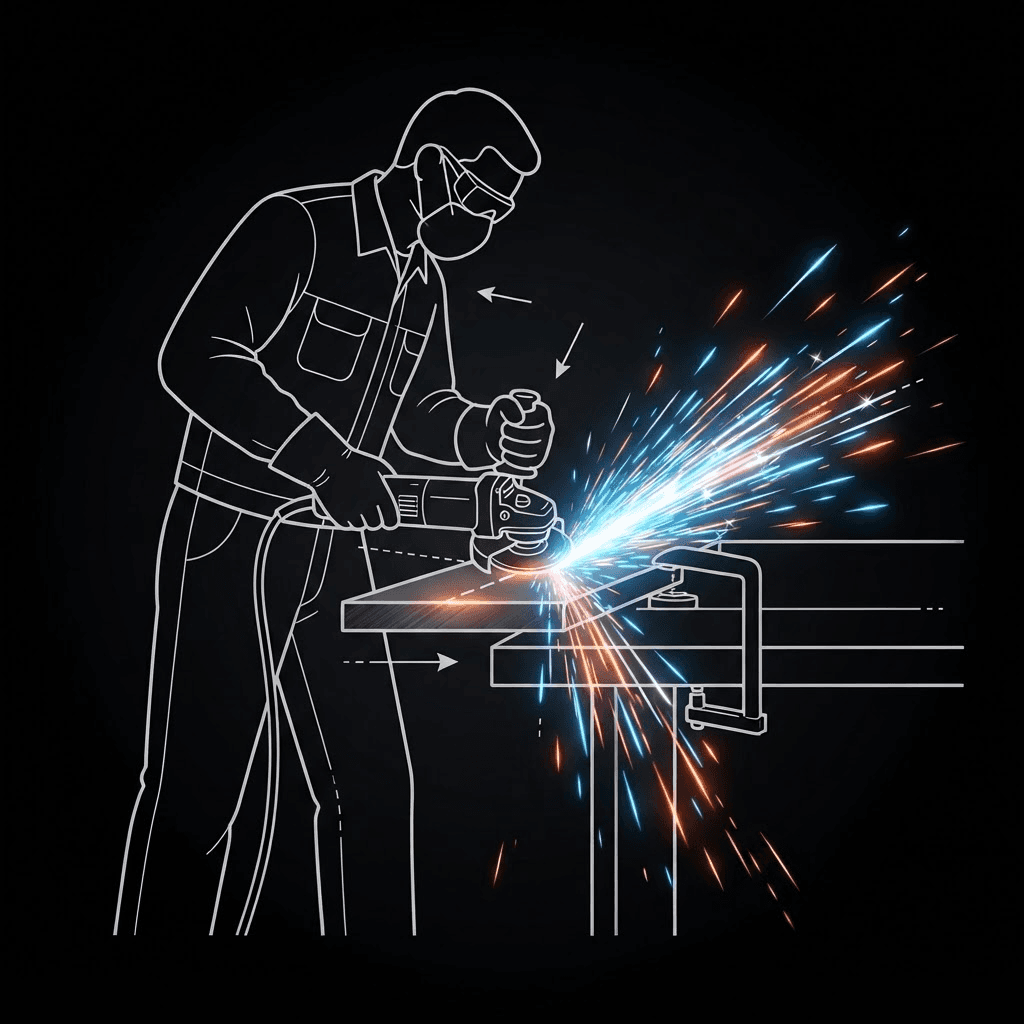 Metal cutting work